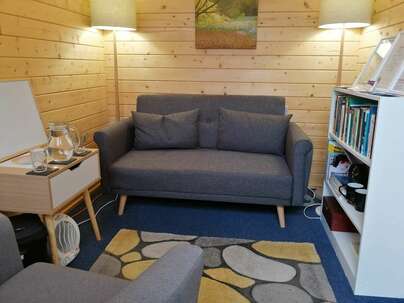 Counselling cabin in Worle, Weston super Mare. 